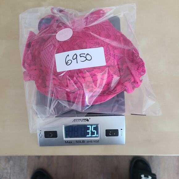 Bebe Bra 36C Underwire Floral Pink Lace Nylon‎ Spandex Blend Opaque - Picture 12 of 14